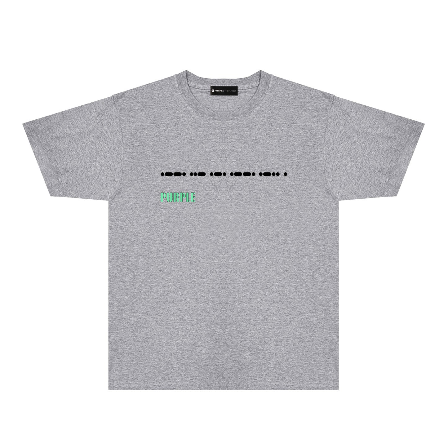 Purple Radio Grid Graphic T-Shirt Short Sleeve Casual Streetwear Tee PUR141