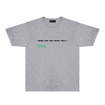 Purple Radio Grid Graphic T-Shirt Short Sleeve Casual Streetwear Tee PUR141