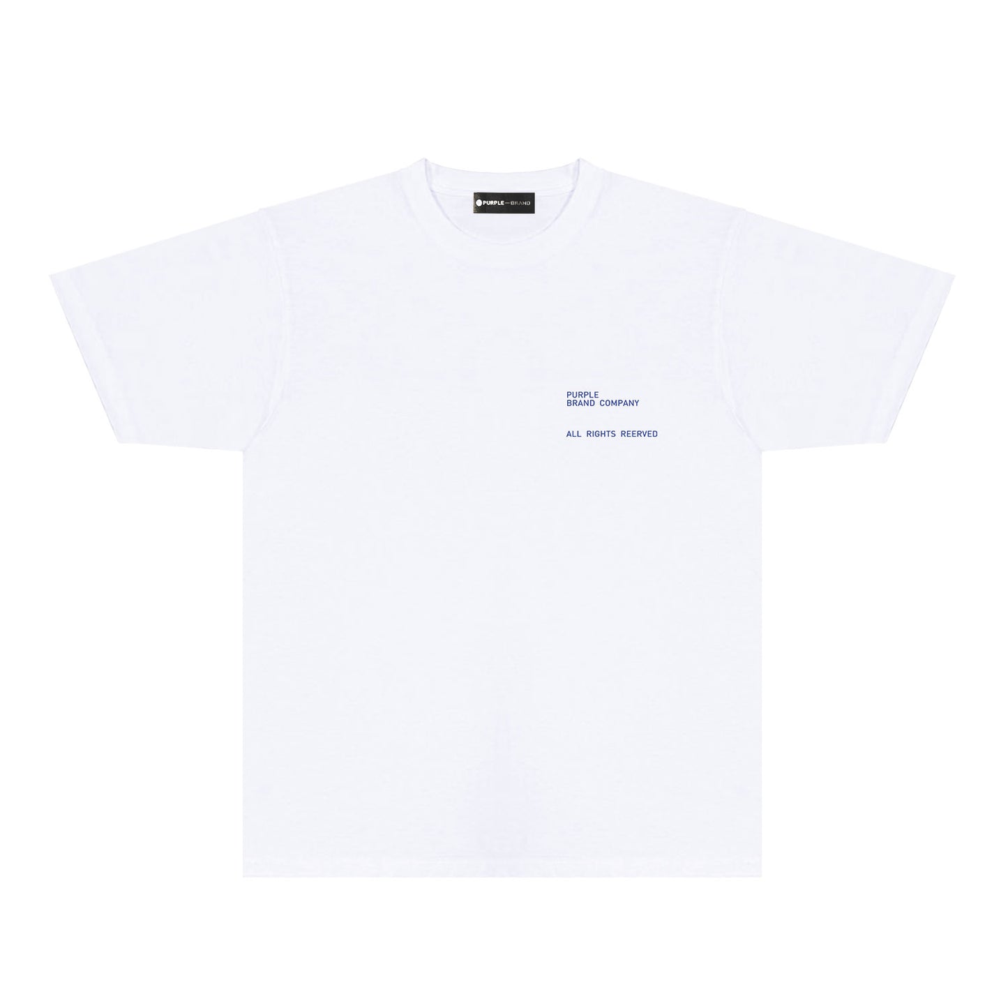Purple Blue Letter Graphic T-Shirt Short Sleeve Casual Streetwear Tee PUR145