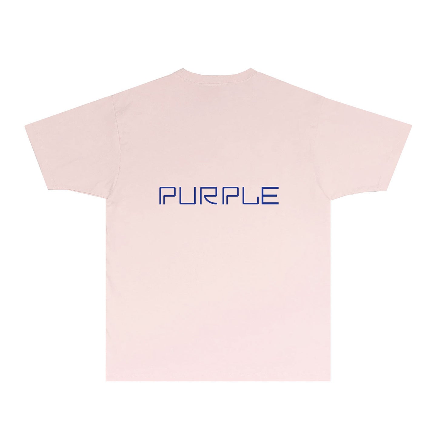 Purple Blue Letter Graphic T-Shirt Short Sleeve Casual Streetwear Tee PUR145