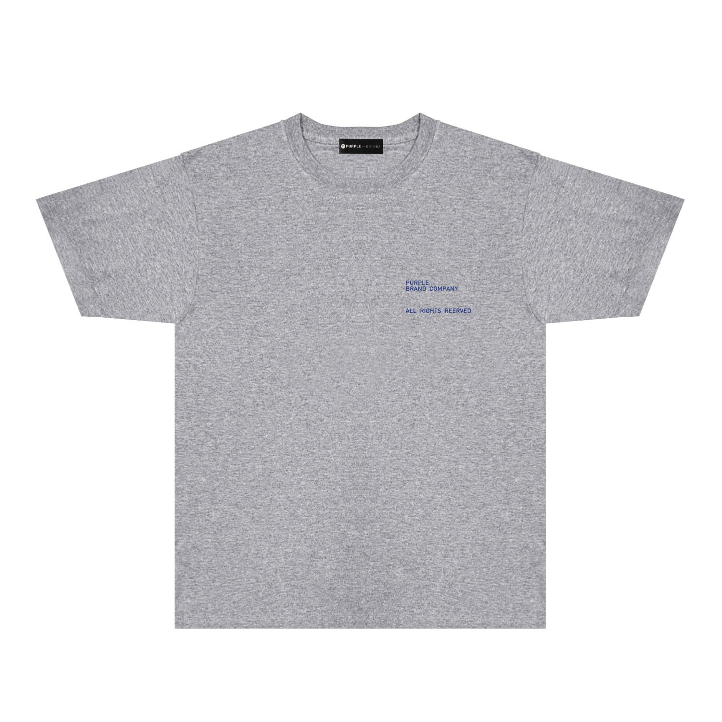 Purple Blue Letter Graphic T-Shirt Short Sleeve Casual Streetwear Tee PUR145