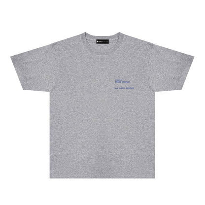 Purple Blue Letter Graphic T-Shirt Short Sleeve Casual Streetwear Tee PUR145