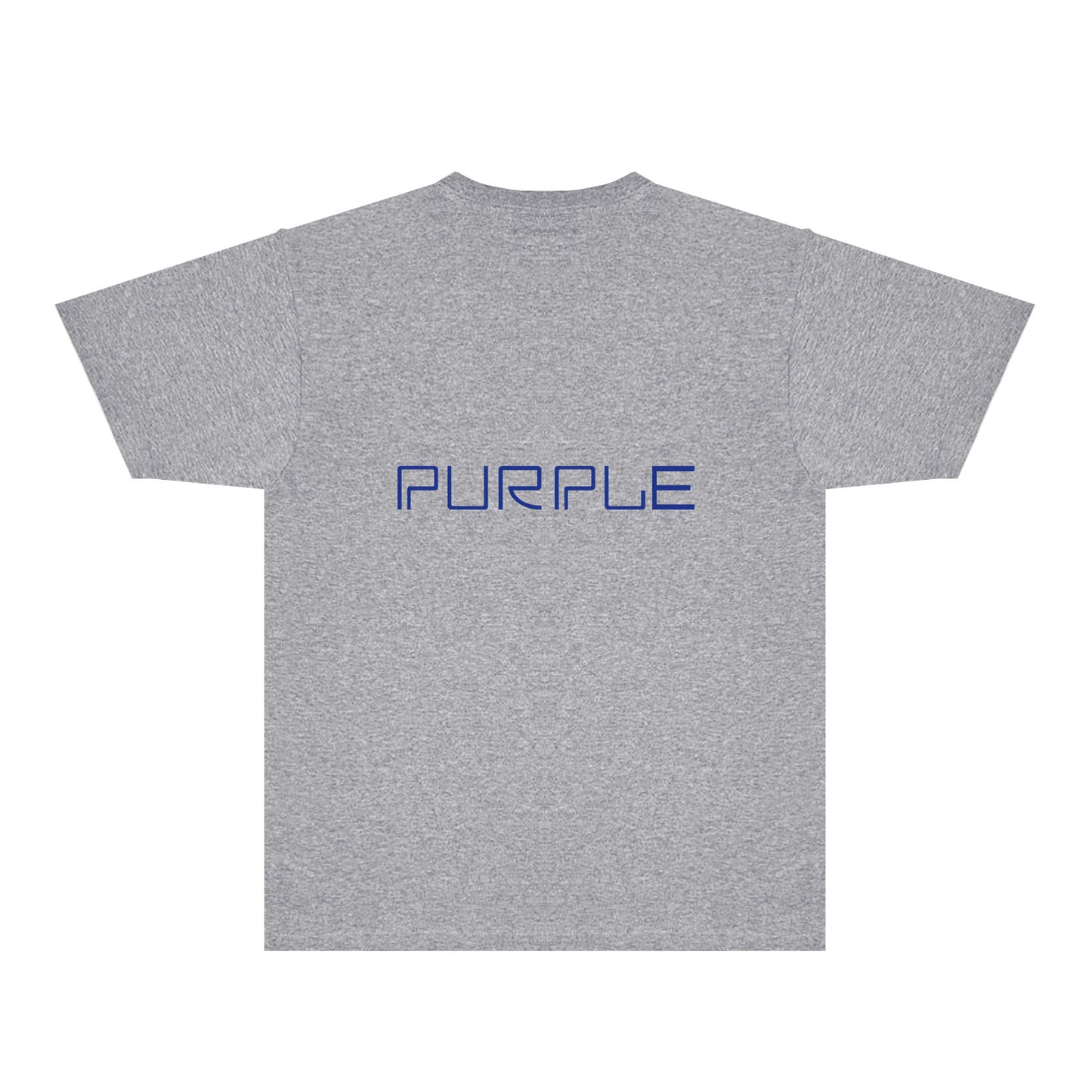 Purple Blue Letter Graphic T-Shirt Short Sleeve Casual Streetwear Tee PUR145