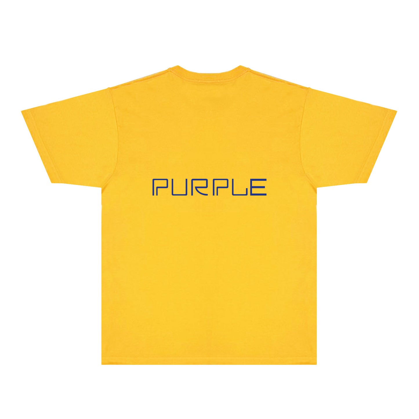 Purple Blue Letter Graphic T-Shirt Short Sleeve Casual Streetwear Tee PUR145
