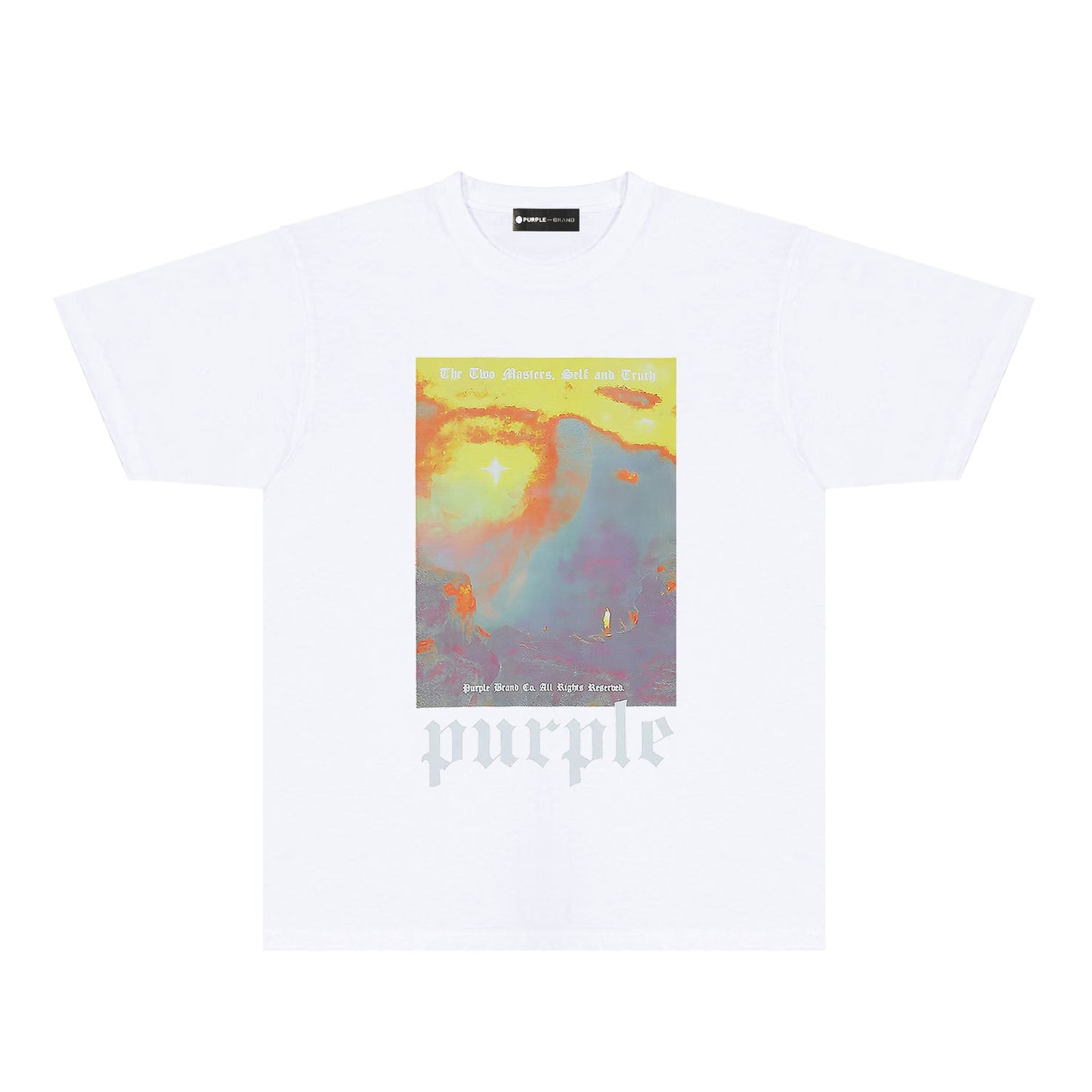 Purple Tide Graphic T-Shirt Short Sleeve Casual Streetwear Tee PUR148