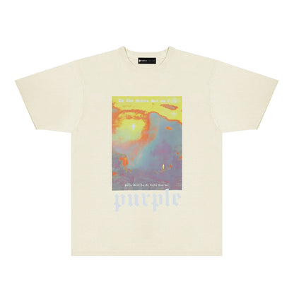 Purple Tide Graphic T-Shirt Short Sleeve Casual Streetwear Tee PUR148