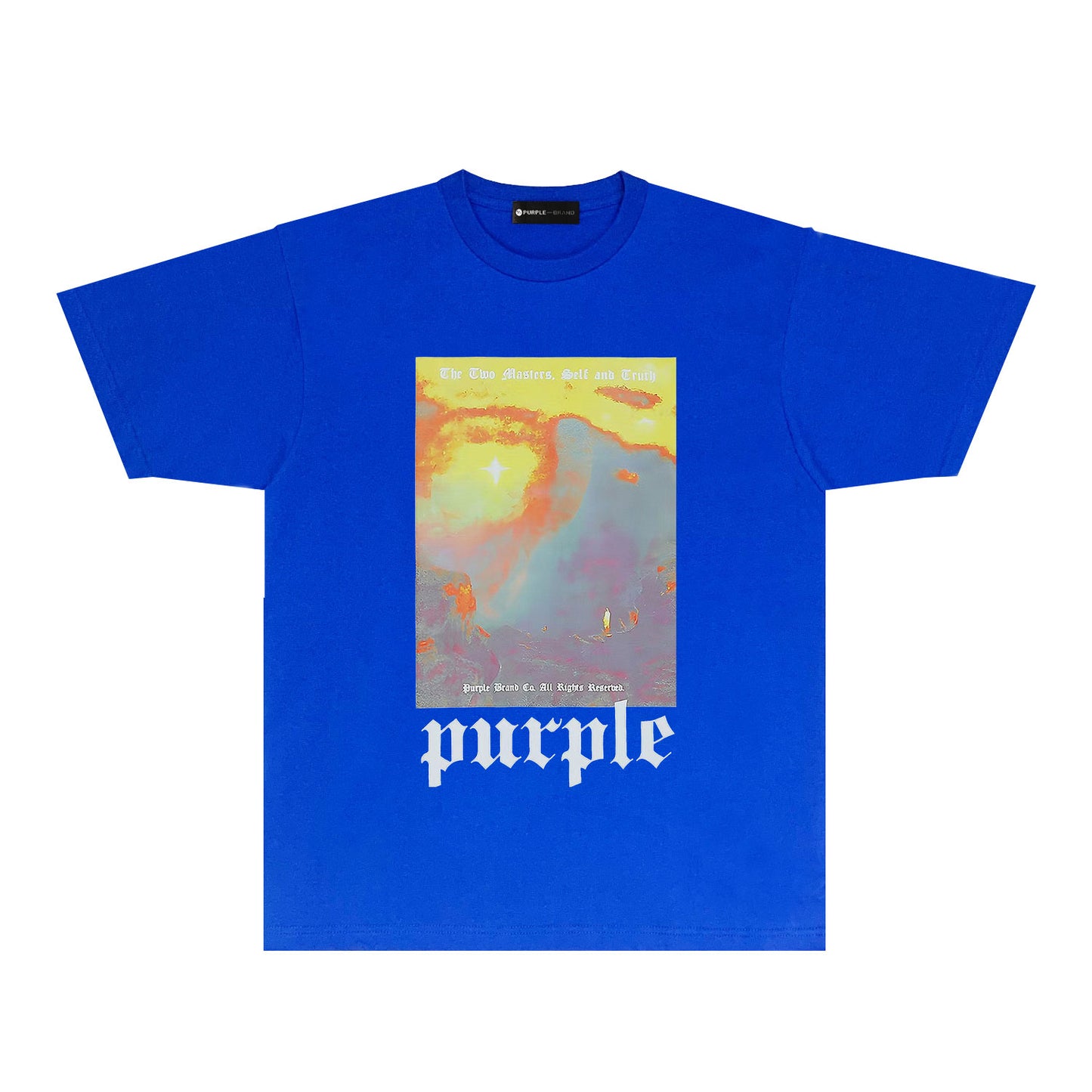 Purple Tide Graphic T-Shirt Short Sleeve Casual Streetwear Tee PUR148
