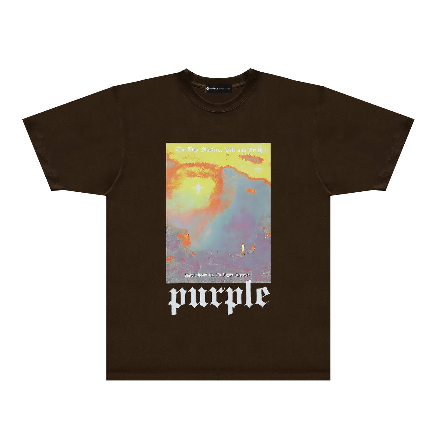 Purple Tide Graphic T-Shirt Short Sleeve Casual Streetwear Tee PUR148