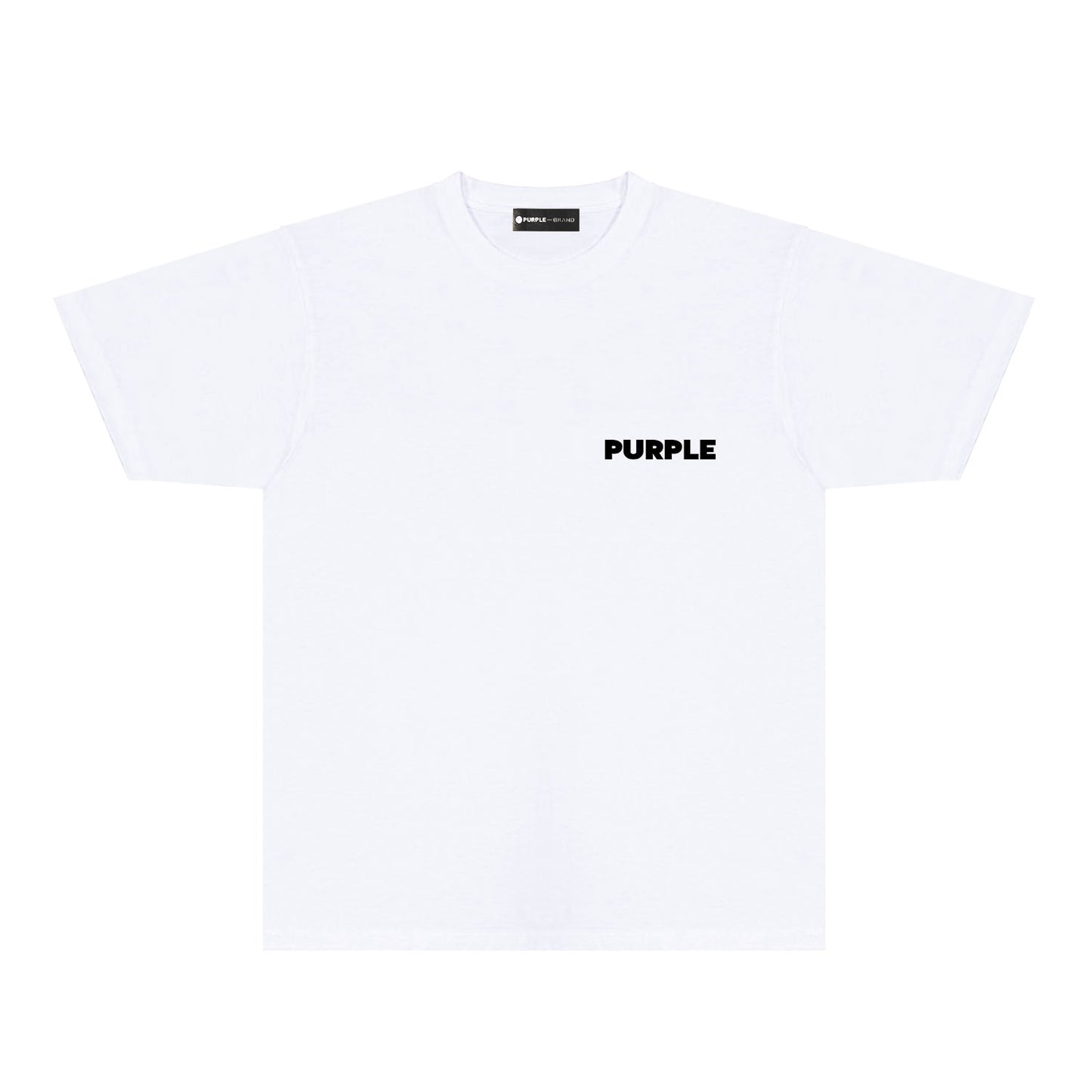 Purple Orange Face Graphic T-Shirt Short Sleeve Casual Streetwear Tee PUR151