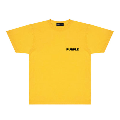 Purple Orange Face Graphic T-Shirt Short Sleeve Casual Streetwear Tee PUR151