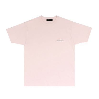 Purple Foggy Letter Graphic T-Shirt Short Sleeve Casual Streetwear Tee PUR154