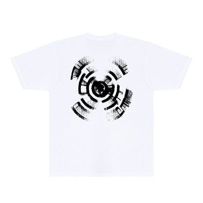 Purple Foggy Letter Graphic T-Shirt Short Sleeve Casual Streetwear Tee PUR154