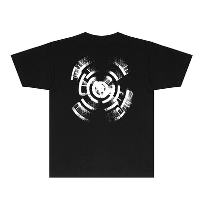Purple Foggy Letter Graphic T-Shirt Short Sleeve Casual Streetwear Tee PUR154