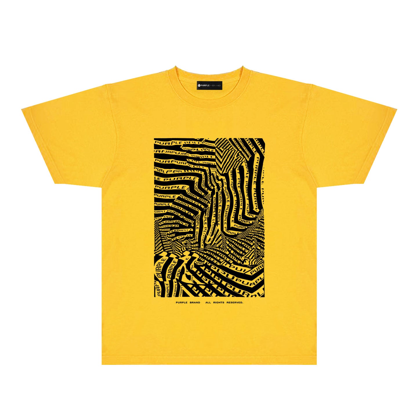 Purple Graffiti Maze Graphic T-Shirt Short Sleeve Casual Streetwear Tee PUR155