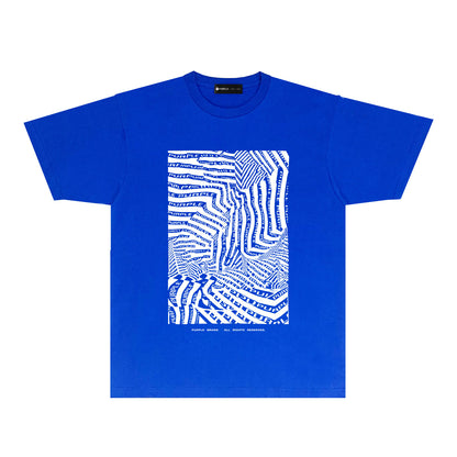 Purple Graffiti Maze Graphic T-Shirt Short Sleeve Casual Streetwear Tee PUR155