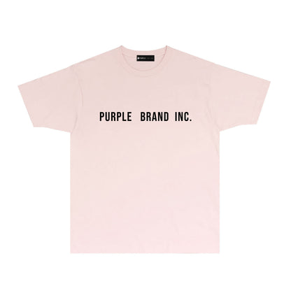 Purple Diamond Letter Graphic T-Shirt Short Sleeve Casual Streetwear Tee PUR157