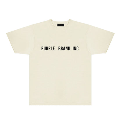 Purple Diamond Letter Graphic T-Shirt Short Sleeve Casual Streetwear Tee PUR157