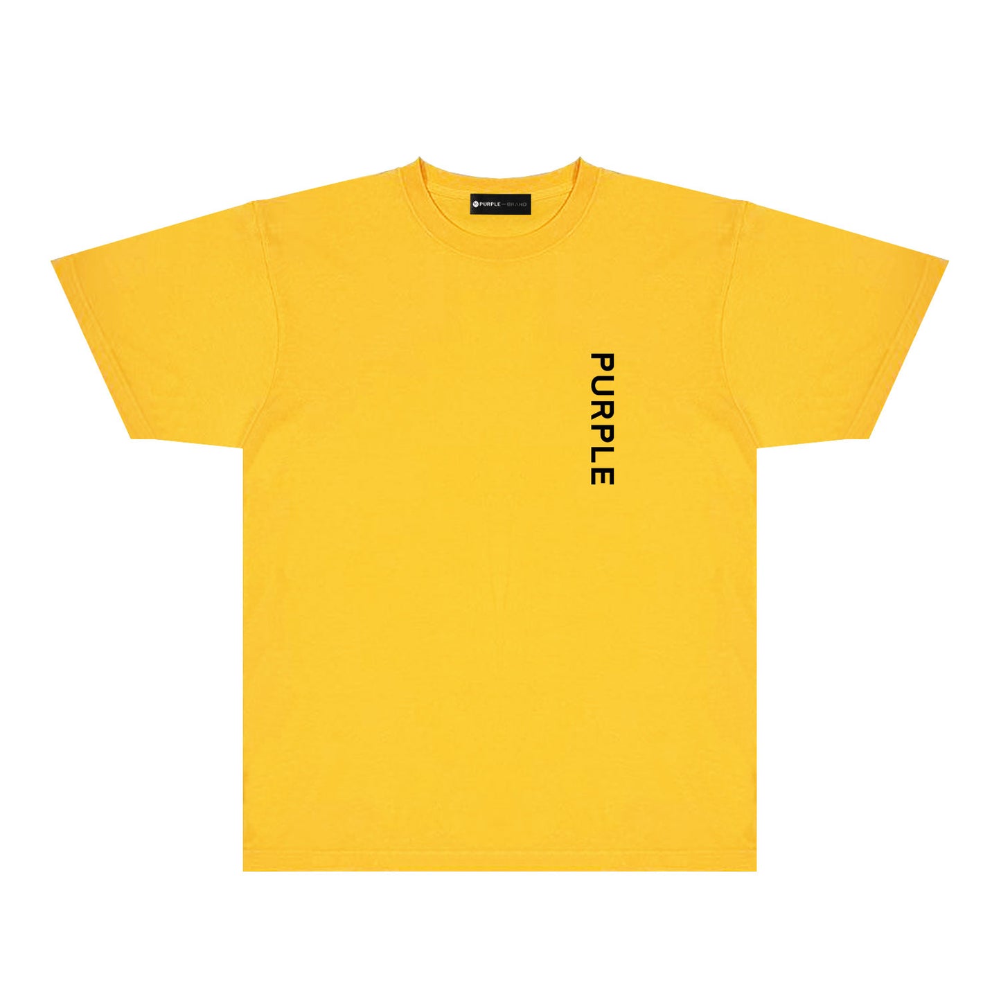 Purple Large Back Print Front Minimal Graphic T-Shirt Short Sleeve Casual Streetwear Tee PUR158