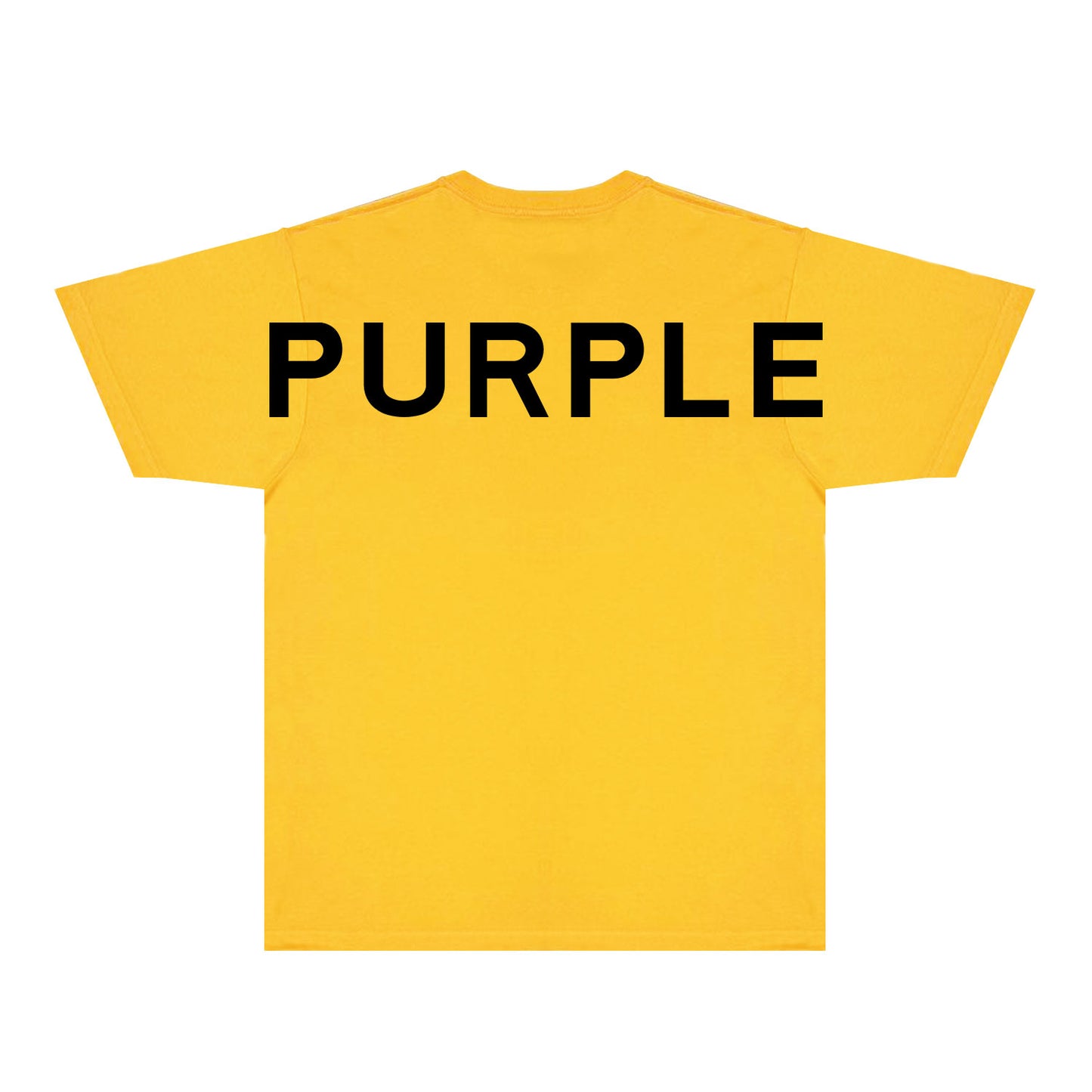 Purple Large Back Print Front Minimal Graphic T-Shirt Short Sleeve Casual Streetwear Tee PUR158