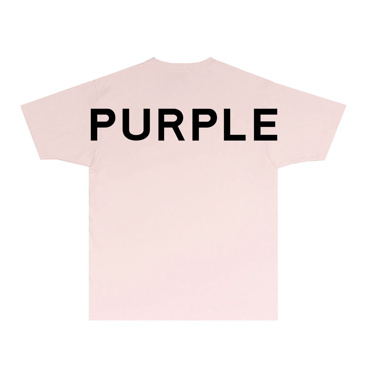 Purple Large Back Print Front Minimal Graphic T-Shirt Short Sleeve Casual Streetwear Tee PUR158