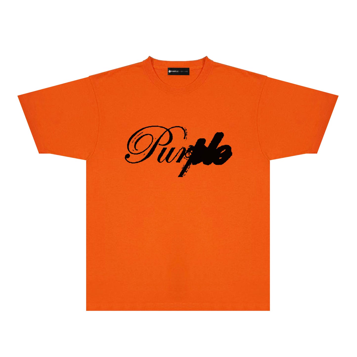 Purple Ink Typography Graphic T-Shirt Short Sleeve Casual Streetwear Tee PUR160