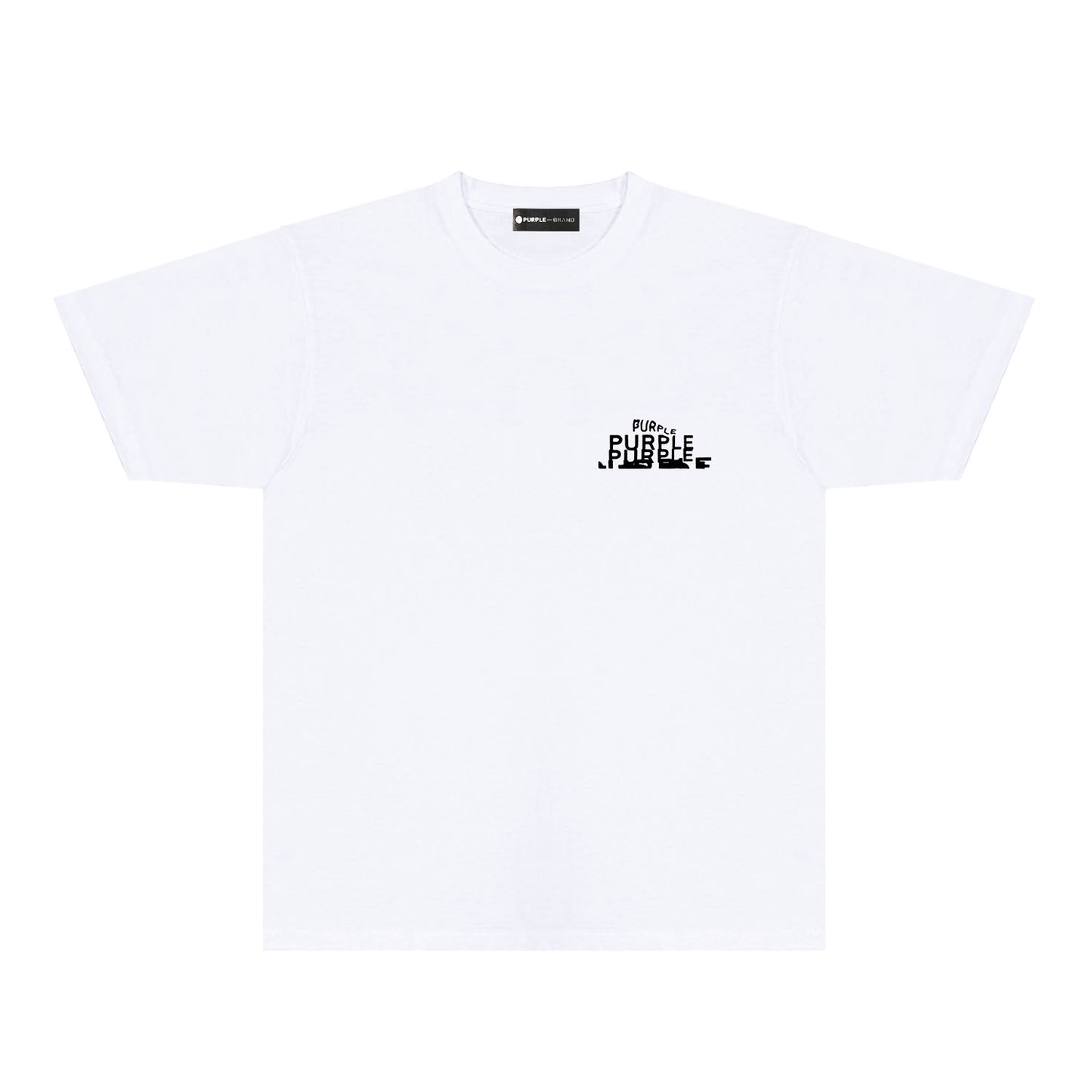 Purple Broken Point Graffiti Graphic T-Shirt Short Sleeve Casual Streetwear Tee PUR165