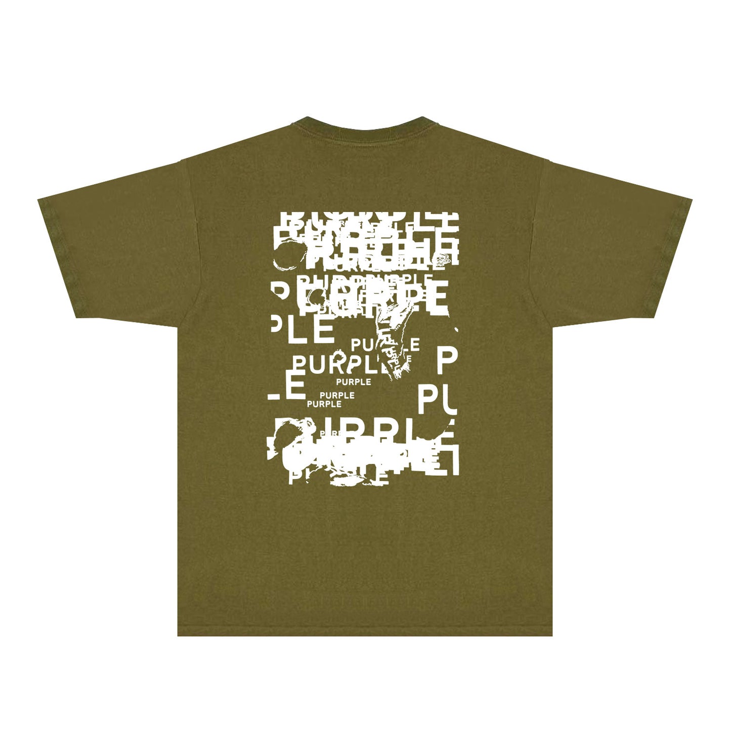 Purple Broken Point Graffiti Graphic T-Shirt Short Sleeve Casual Streetwear Tee PUR165