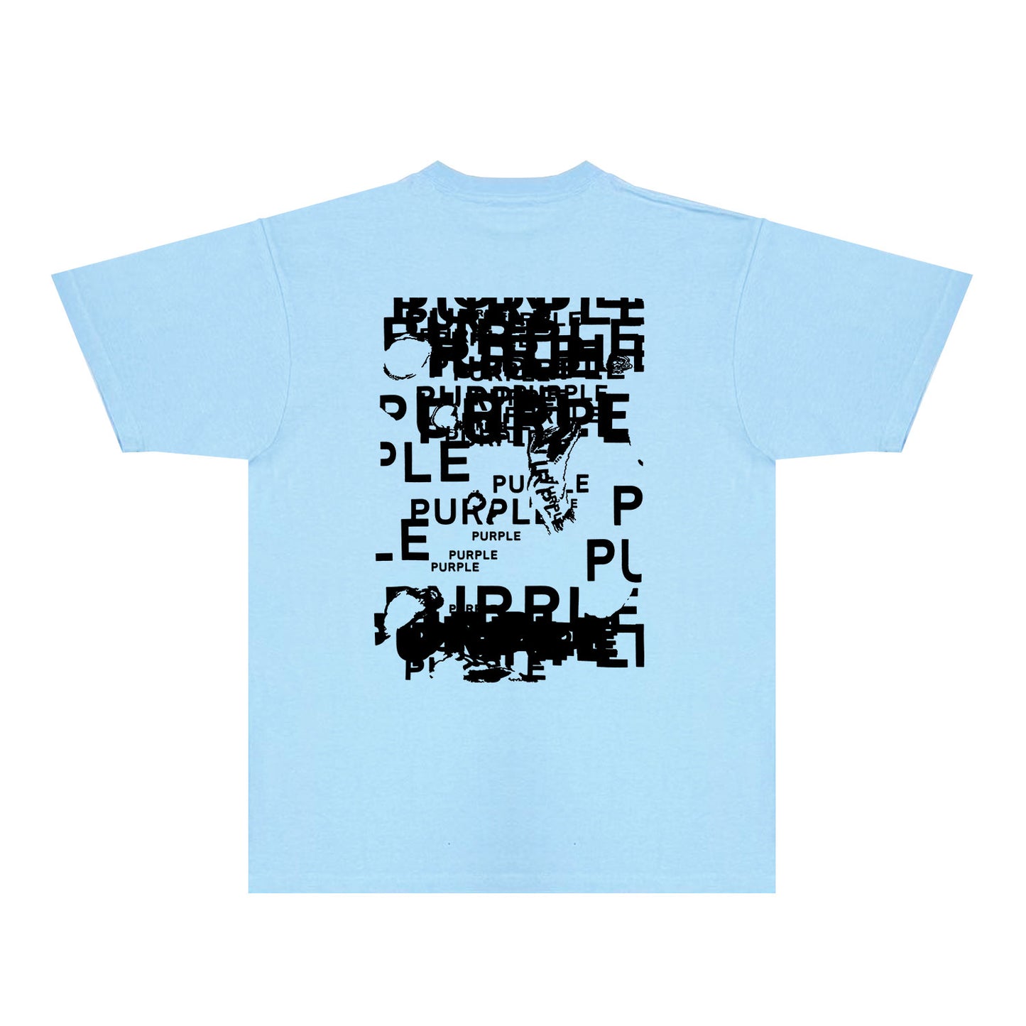 Purple Broken Point Graffiti Graphic T-Shirt Short Sleeve Casual Streetwear Tee PUR165