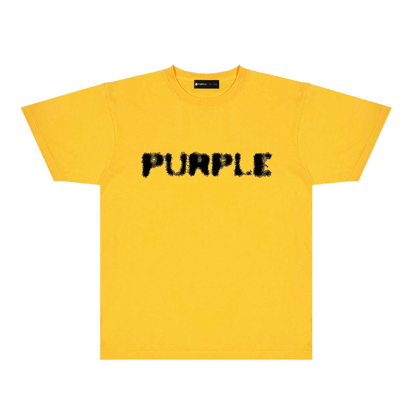 Purple Blurred Logo Graphic T-Shirt Short Sleeve Casual Streetwear Tee PUR169