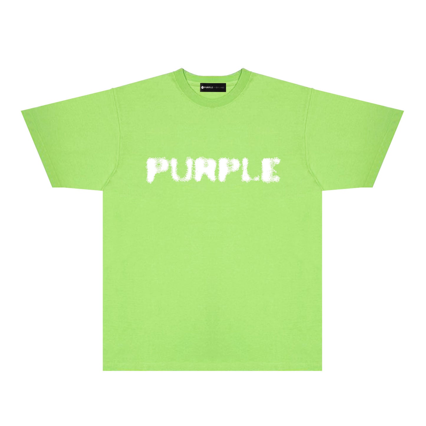 Purple Blurred Logo Graphic T-Shirt Short Sleeve Casual Streetwear Tee PUR169