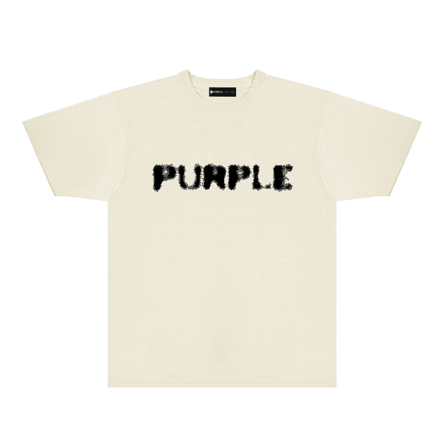 Purple Blurred Logo Graphic T-Shirt Short Sleeve Casual Streetwear Tee PUR169