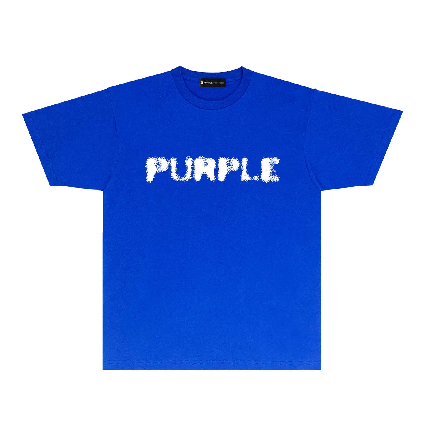 Purple Blurred Logo Graphic T-Shirt Short Sleeve Casual Streetwear Tee PUR169