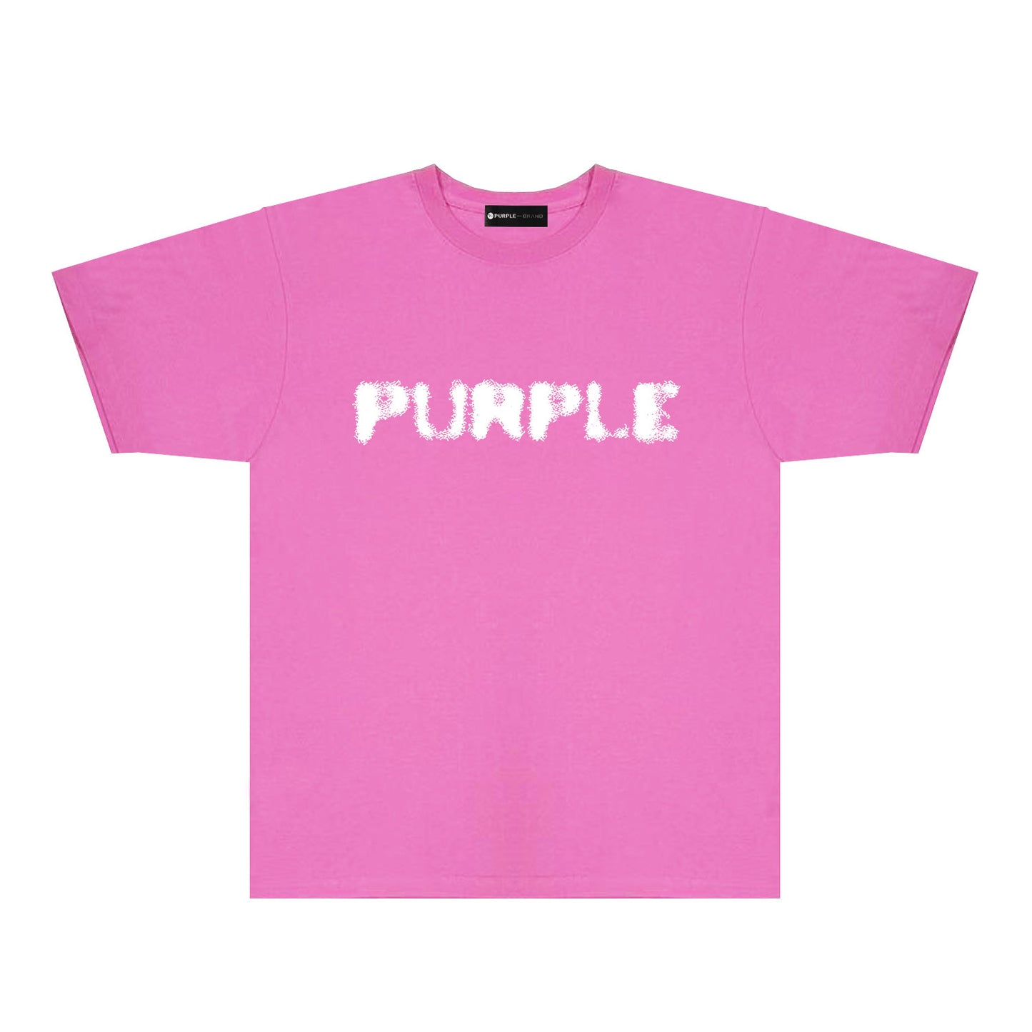 Purple Blurred Logo Graphic T-Shirt Short Sleeve Casual Streetwear Tee PUR169
