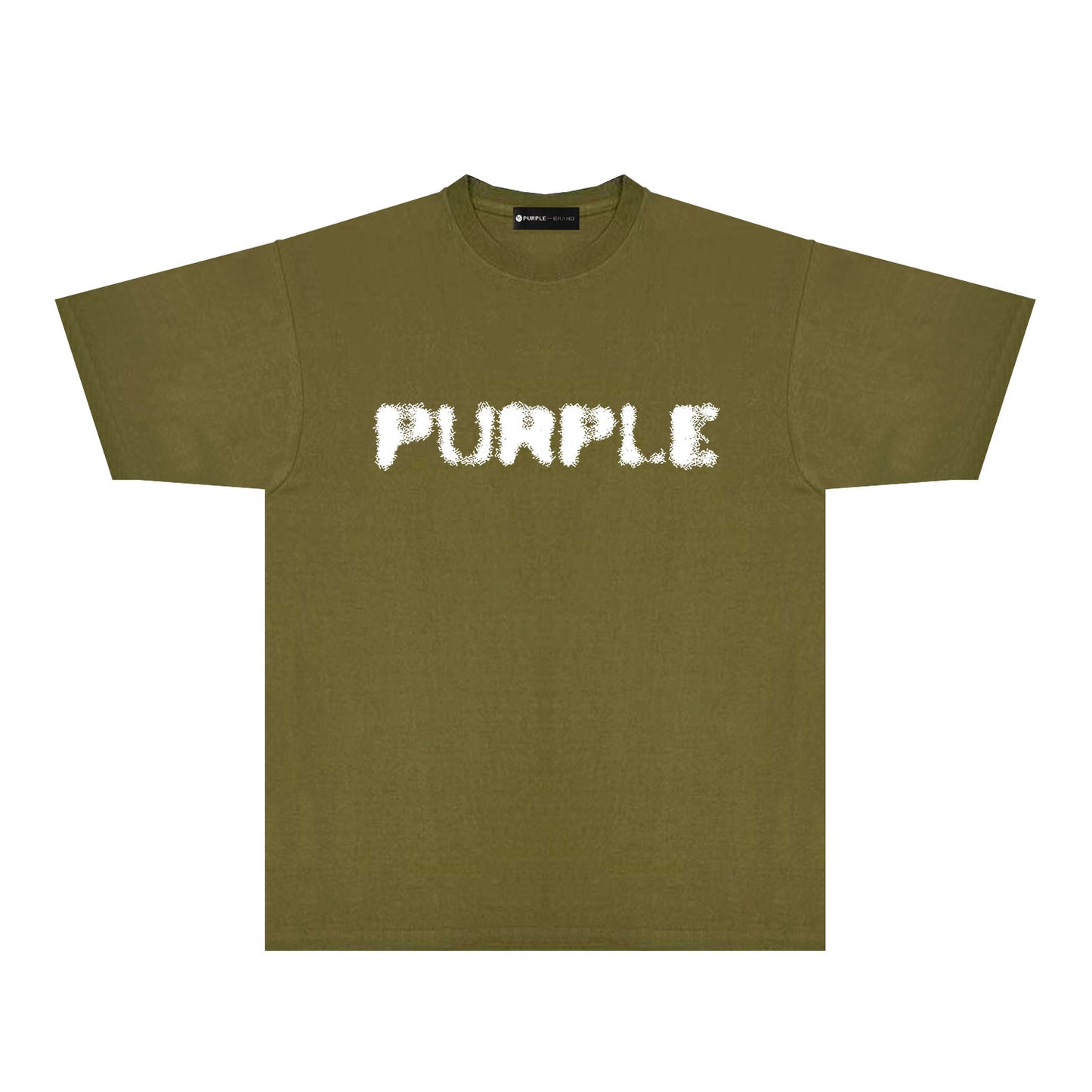 Purple Blurred Logo Graphic T-Shirt Short Sleeve Casual Streetwear Tee PUR169