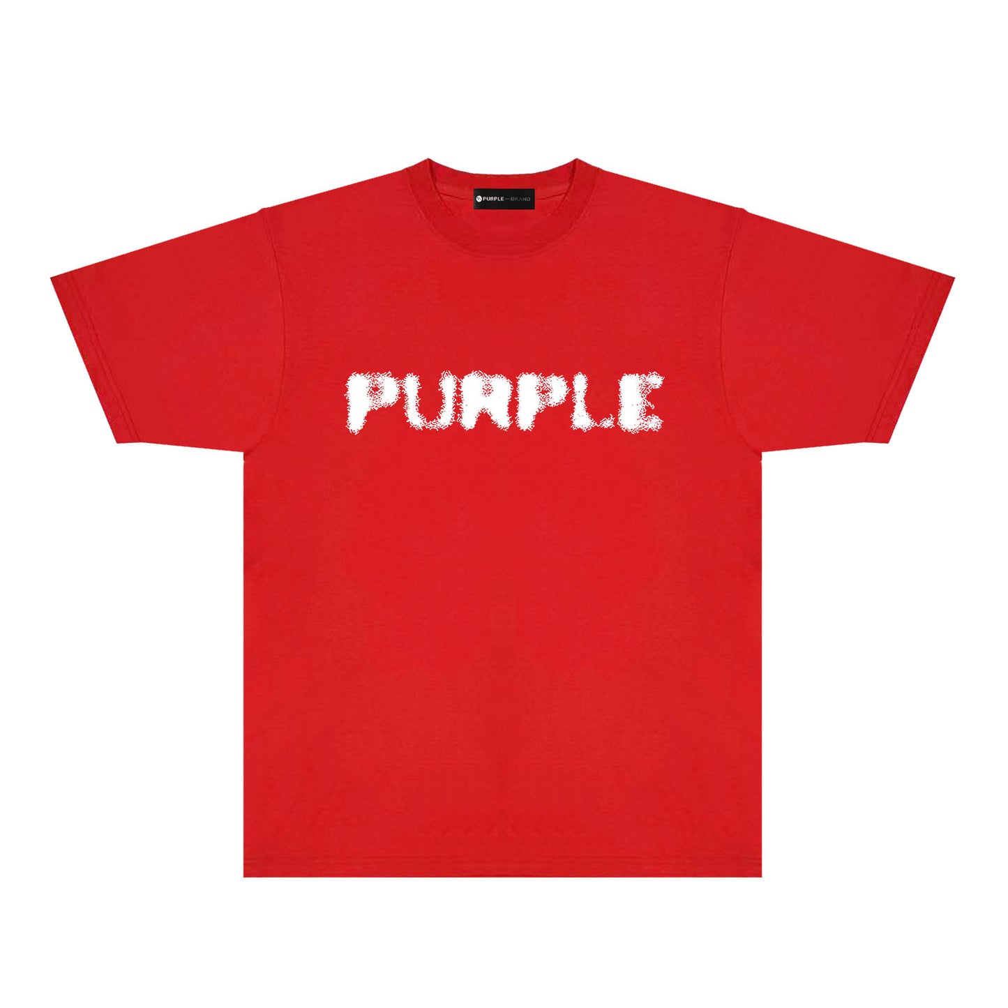 Purple Blurred Logo Graphic T-Shirt Short Sleeve Casual Streetwear Tee PUR169