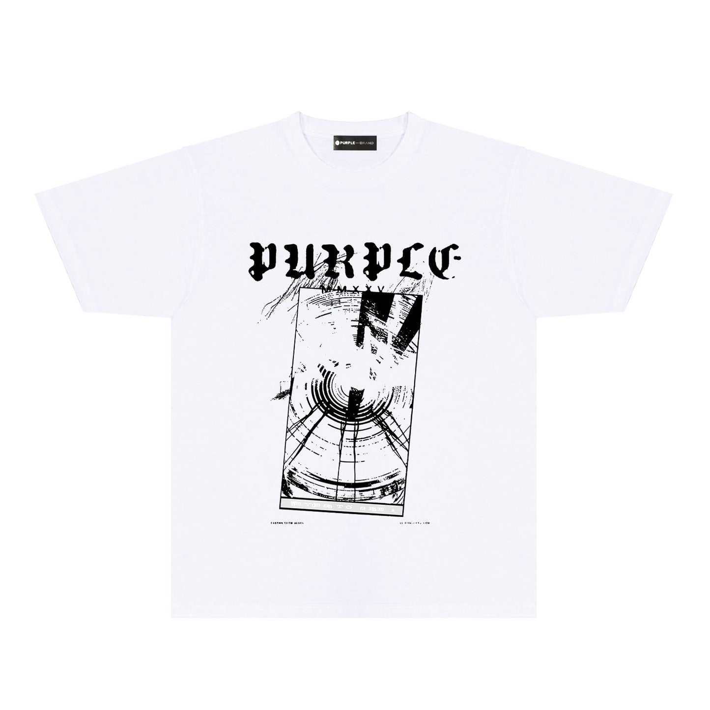 Purple Hurricane Spiral Graphic T-Shirt Short Sleeve Casual Streetwear Tee PUR175
