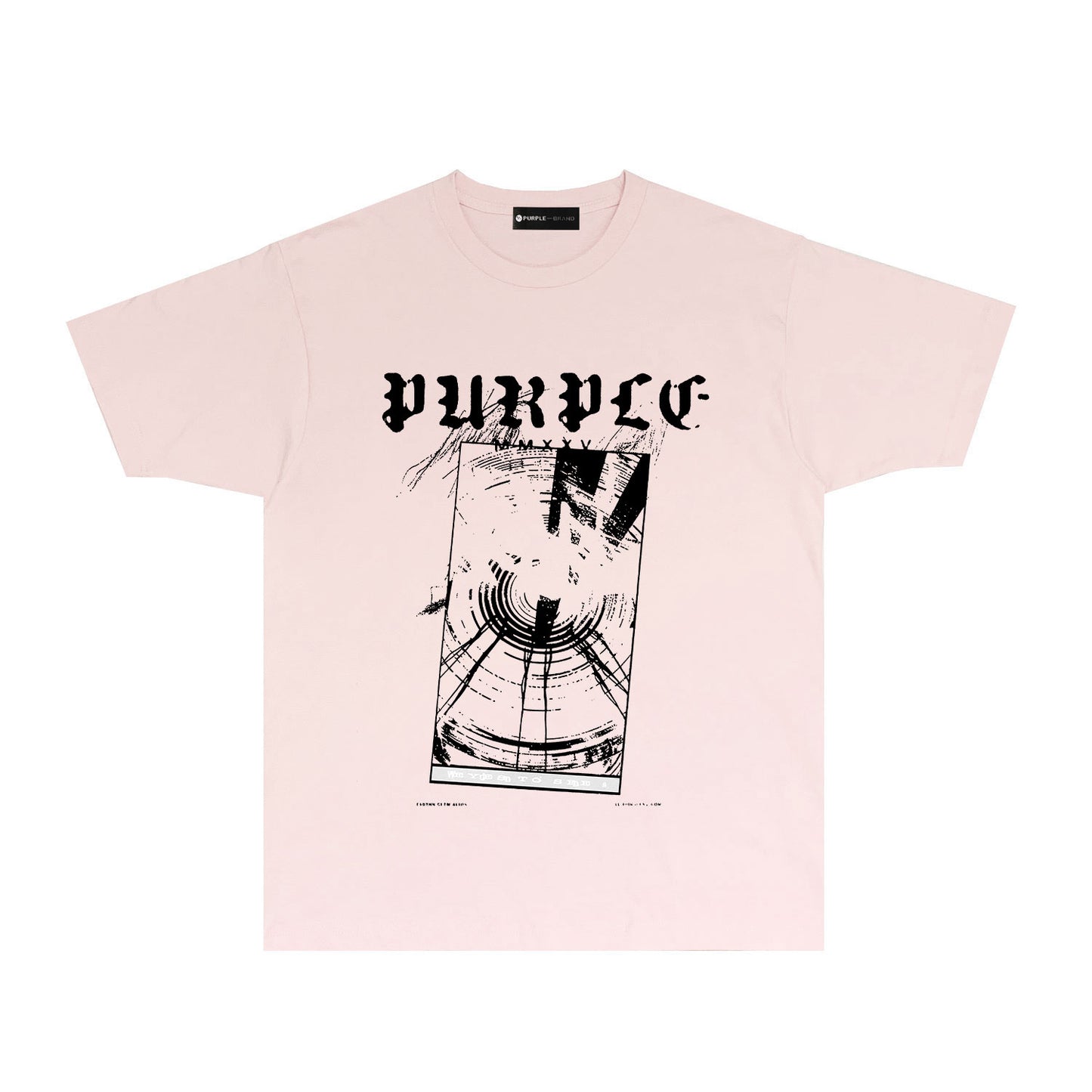 Purple Hurricane Spiral Graphic T-Shirt Short Sleeve Casual Streetwear Tee PUR175