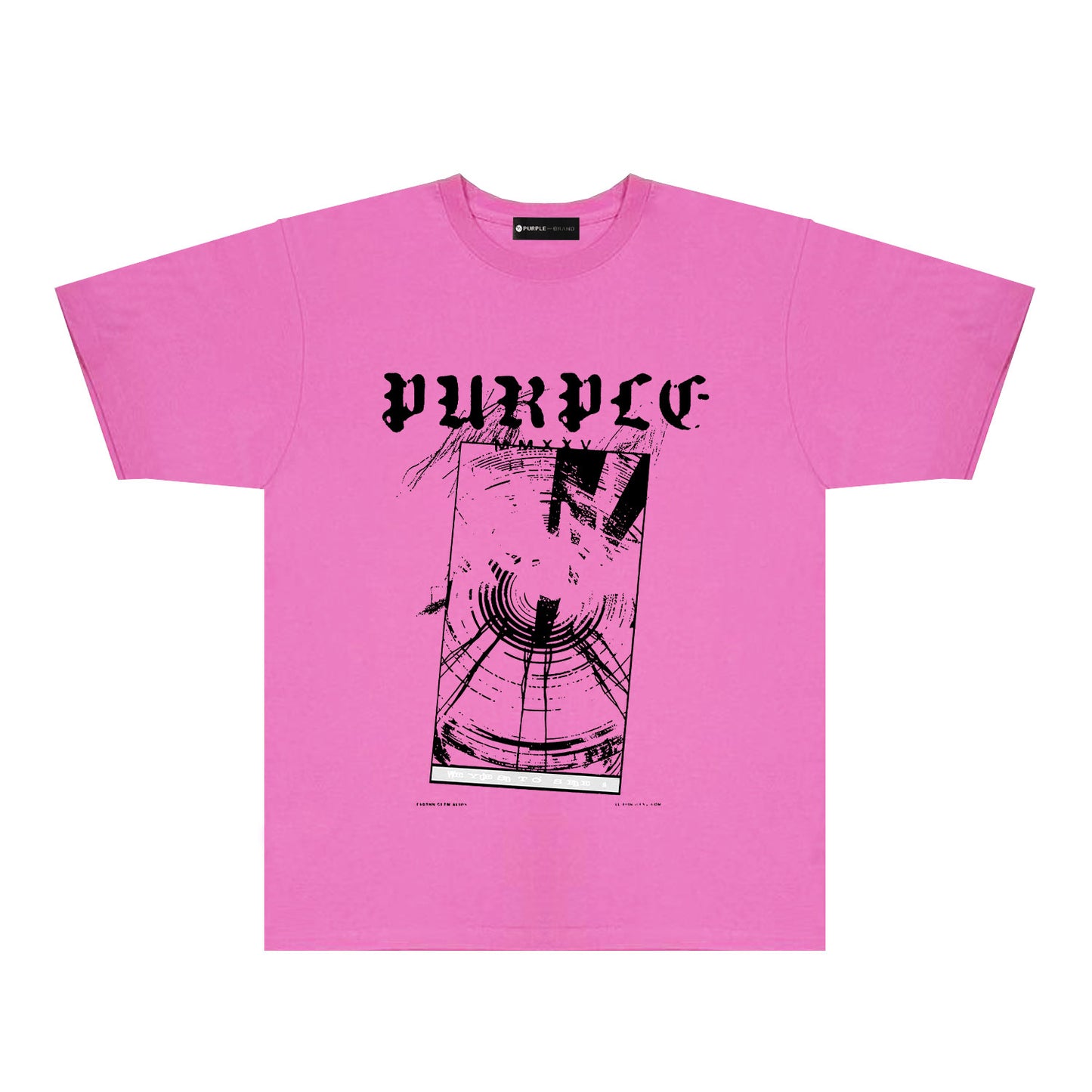 Purple Hurricane Spiral Graphic T-Shirt Short Sleeve Casual Streetwear Tee PUR175