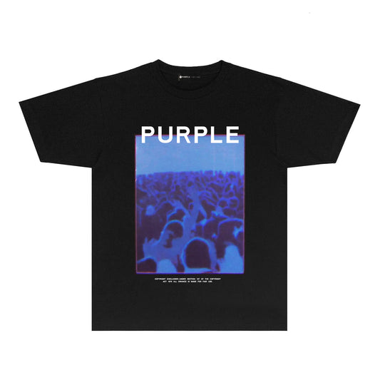 Purple Blue Phantom Graphic T-Shirt Short Sleeve Casual Streetwear Tee PUR177
