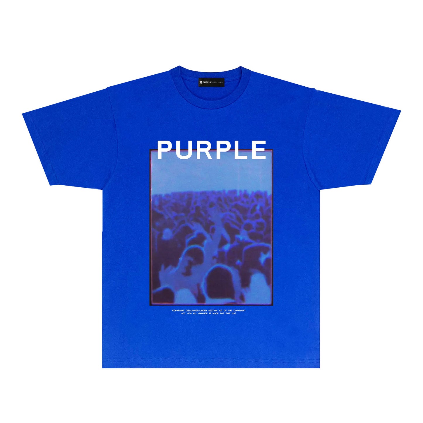 Purple Blue Phantom Graphic T-Shirt Short Sleeve Casual Streetwear Tee PUR177