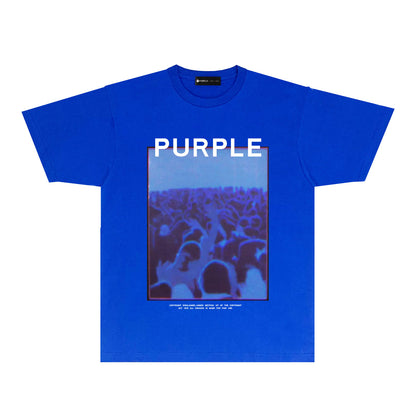 Purple Blue Phantom Graphic T-Shirt Short Sleeve Casual Streetwear Tee PUR177