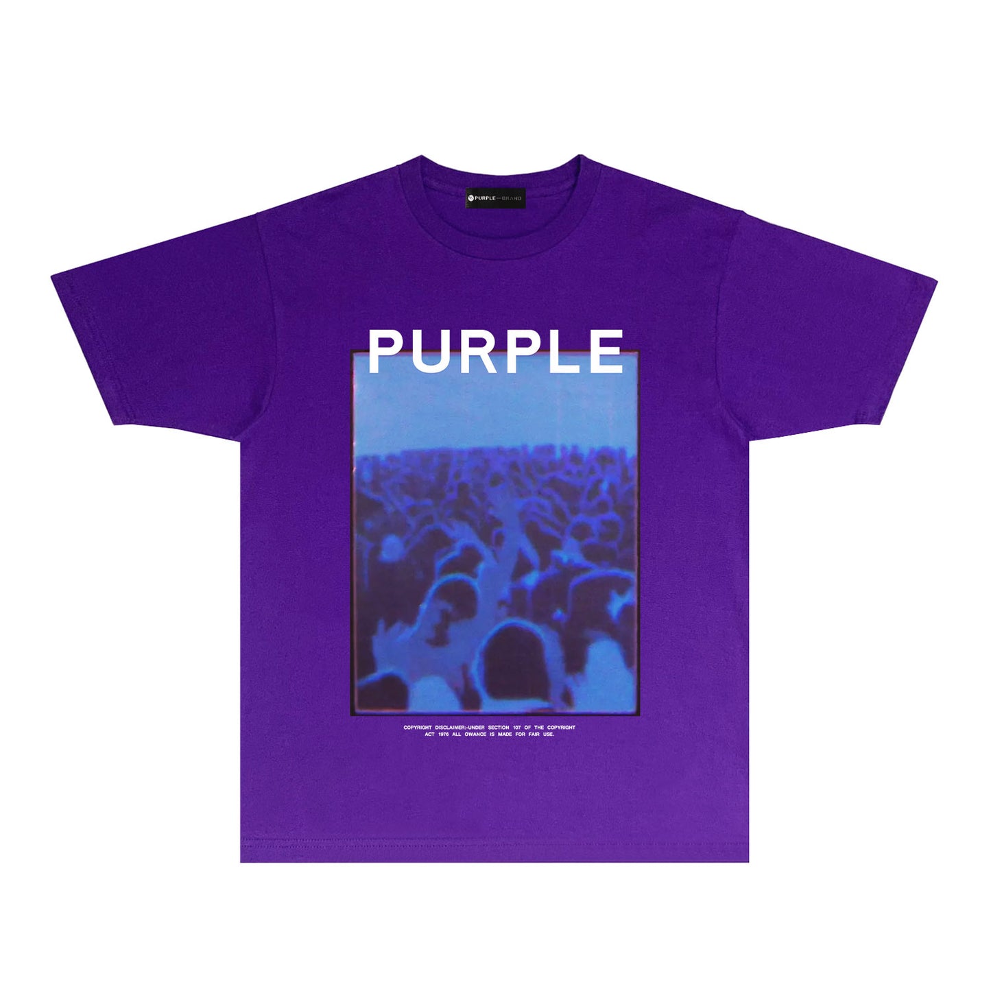 Purple Blue Phantom Graphic T-Shirt Short Sleeve Casual Streetwear Tee PUR177