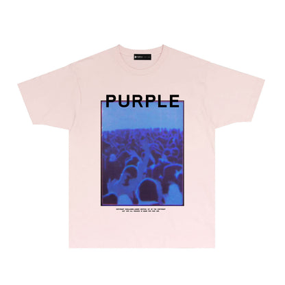 Purple Blue Phantom Graphic T-Shirt Short Sleeve Casual Streetwear Tee PUR177