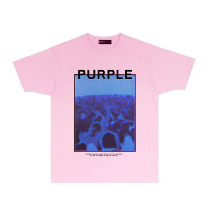Purple Blue Phantom Graphic T-Shirt Short Sleeve Casual Streetwear Tee PUR177