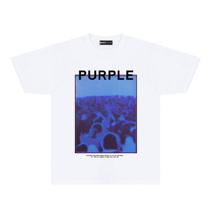 Purple Blue Phantom Graphic T-Shirt Short Sleeve Casual Streetwear Tee PUR177