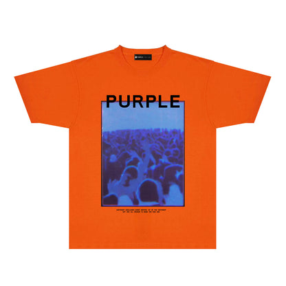 Purple Blue Phantom Graphic T-Shirt Short Sleeve Casual Streetwear Tee PUR177