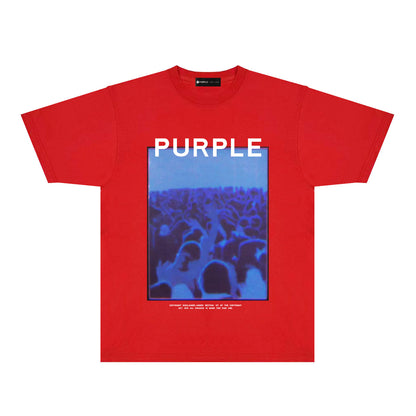 Purple Blue Phantom Graphic T-Shirt Short Sleeve Casual Streetwear Tee PUR177