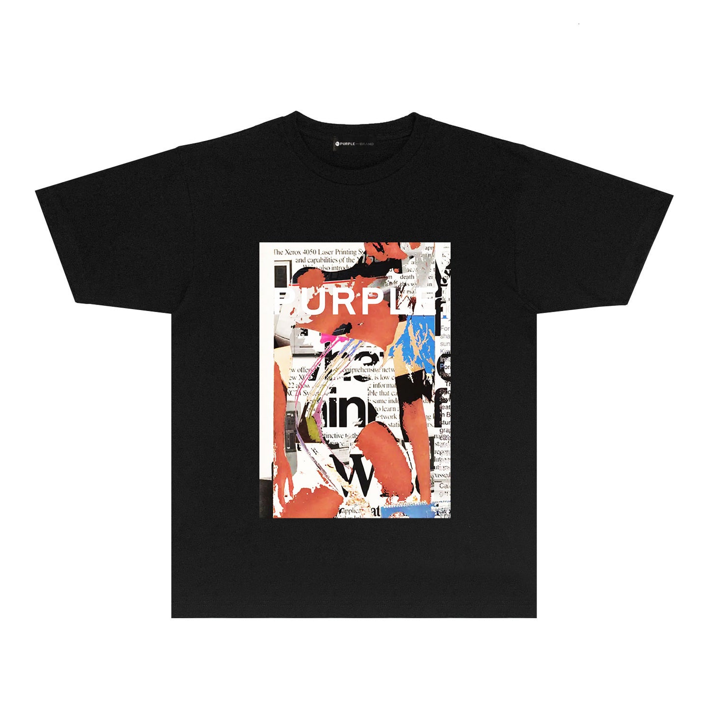 Purple Graffiti Poster Graphic T-Shirt Short Sleeve Casual Streetwear Tee PUR178