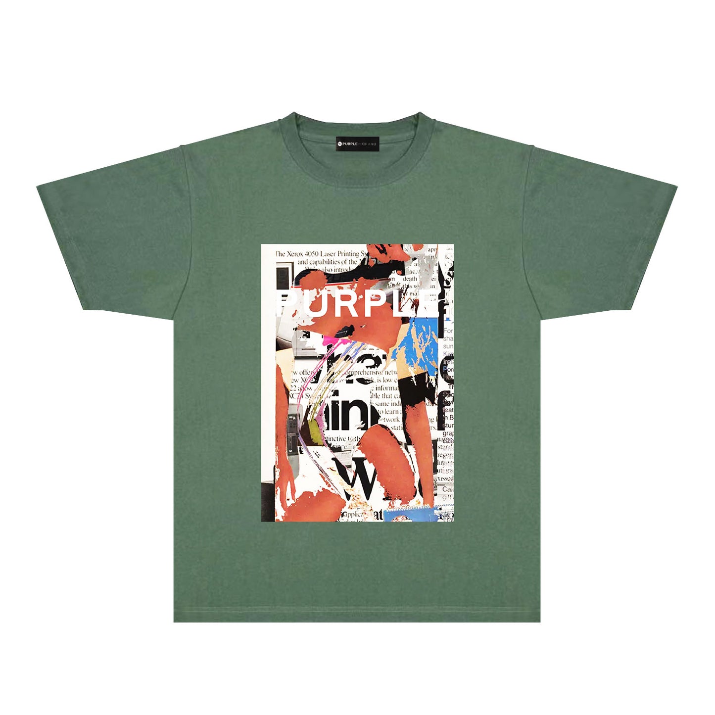 Purple Graffiti Poster Graphic T-Shirt Short Sleeve Casual Streetwear Tee PUR178