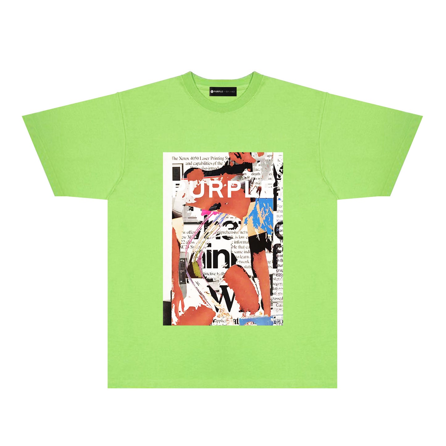 Purple Graffiti Poster Graphic T-Shirt Short Sleeve Casual Streetwear Tee PUR178